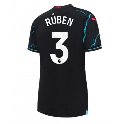 Fotbalové Dres Manchester City Ruben Dias #3 Dámské Alternativní 2023-24 Krátký Rukáv